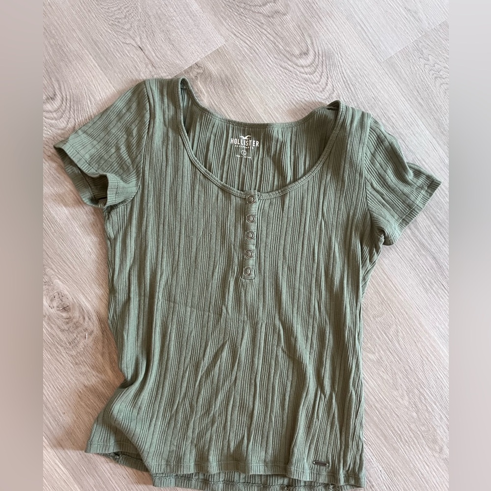 hollister ribbed short sleeve